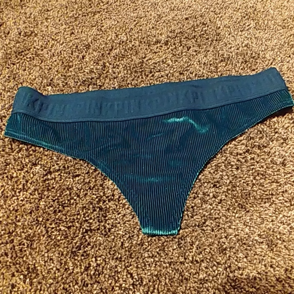 PINK Dark Teal Green Thong
